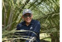Caption: Dirut PTPN IV PalmCo Jatmiko Santosa saat panen perdana di kebun sawit PTPN IV Regional III, Riau, belum lama ini. Jatmiko telah menunjuk PTPN IV Regional III sebagai pilot project menuju produktivita 7 ton CPO. Langkah itu sejalan dengan semangat mendukung food and energy security sesuai Asta Cita