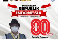 Caption : Chaidir Toweren Ketua PERWAL pimpinan TribuneIndonesia.com, penanggung jawab 1kabar.com, direktur Brasnews dan InfoLangsa mengucapkan Selamat HUT RI ke-80