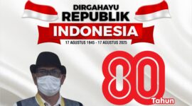 Caption : Chaidir Toweren Ketua PERWAL pimpinan TribuneIndonesia.com, penanggung jawab 1kabar.com, direktur Brasnews dan InfoLangsa mengucapkan Selamat HUT RI ke-80