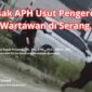 Caption: Foto saat kejadian pengeroyokan wartawan di Serang Banteng, Kamis (21/08/2025); Insert Foto: Ketua DPP PJS Div Advokasi dan Pembelaan Wartawan serta, Ketua DPD PJS Banten.