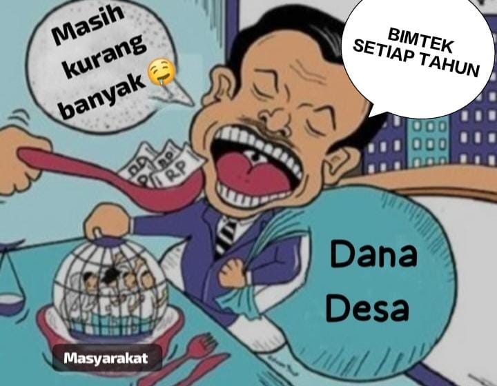 Caption : Ilustrasi Pengunaan dana desa yang tidak efektif