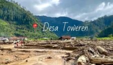 Caption : Kampung (Desa) Toweren setelah diterjang banjir bandang