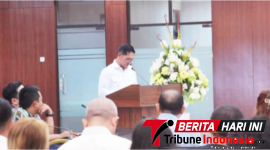 walikota Bitung disaat memberikan pemparan. (Ist)
