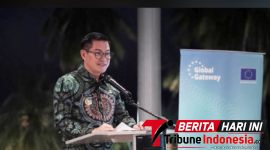 ‎Bupati Minahasa Utara, Dr. Joune Ganda, saat memberikan paparan pada kunjungan kehormatan delegasi Kepala Perwakilan Negara Anggota Uni Eropa di Hotel Paradise Likupang, (Ft.Ist)