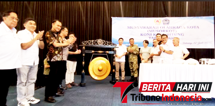 ‎Kejari Bitung, Erwin Widihantono, S.H., M.H. saat menghadiri Musyawarah Olahraga Kota (MUSORKOT) KONI Kota Bitung di Fave Hotel. (Ft.ist)
