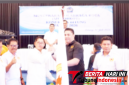 ‎Ketua terpilih Koni Bitung periode 2026-2030 Hengky Honandar saat menerima Pataka pada kegiatan MUSORKOT KONI Kota Bitung 2026. (Ft.ist)