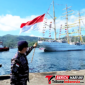 ‎Dansatrol Kodaeral VIII, Kolonel Laut (P) Marvill Marfel Frits E.D. saat melepas KRI Bima Suci di dermaga Satrol Bitung. (Ft.ist)