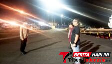 Kapolsek (KPS) Bitung, IPTU Nicky Winerungan, S.I.P., M.H., Saat menggelar Apel Perdananya di Kawasan Pelabuhan Bitung. (Ft.ist)