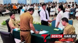 Walikota Hengky Honandar S.E, Bersama Gubernur Sulut, Yulius Selvanus pada kegiatan Harganas ke-33