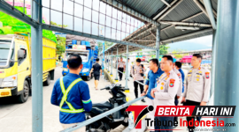 Kapolres Bitung, AKBP Arie Sulistyo Nugroho, S.H., S.I.K., M.H., saat inspeksi bersama asdp Bitung. (Ft. Ist)