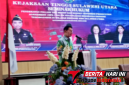 Walikota Bitung Hengky Honandar S.E, saat memberikan sambutan (Ft. talia)