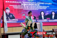 Walikota Bitung Hengky Honandar S.E, saat memberikan sambutan (Ft. talia)