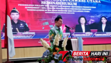 Walikota Bitung Hengky Honandar S.E, saat memberikan sambutan (Ft. talia)