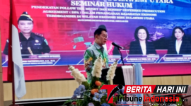 Walikota Bitung Hengky Honandar S.E, saat memberikan sambutan (Ft. talia)