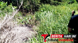 Tim Investigasi berada dilokasi pembuangan Limbah, di wilayah Tanjung Merah Bitung. (Ft.talia)