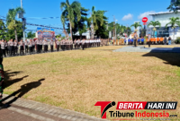 Apel Gelar Pasukan Tanggap Bencana Dampak Fenomena Alam El Nino di halaman Mapolres Bitung, (Dok. Istimewa)