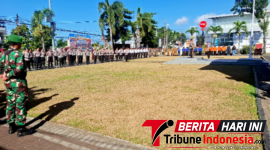 ‎Apel Gelar Pasukan Tanggap Bencana Dampak Fenomena Alam El Nino di halaman Mapolres Bitung, (Dok. Istimewa)