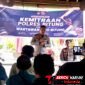 ‎Kapolres Bitung AKBP Arie Sulistyo Nugroho, S.H., S.I.K., M.H., didampingi Wakapolres Bitung, Kompol Daniel J.H. Korompis, S.E, pada saat memberikan penyampaian.  (Ft. talia)
