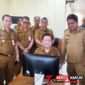 ‎𝐑𝐚𝐧𝐝𝐢𝐭𝐨 𝐌𝐚𝐫𝐢𝐧𝐠𝐤𝐚, S.Sos., Saat Memantau 
‎Tes Pro ASN di lingkungan Pemerintah Kota Bitung. (Dok. Istimewa)