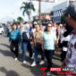 ‎Ketua TP. PKK Bitung, Ellen Honandar Sondakh, S.E, Saat memasuki Perumda Pasar Bitung. (Ft. talia)
‎