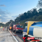 ‎Kolaboras Polres Dan Pemkot Bitung, Dilokasi Karhutla di Jalan Tol KM 26.600, Kelurahan Tendeki, Kecamatan Ranowulu. (Dok. Istimewa)
‎