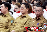 Wali Kota Bitung, Hadir di kegiatan Pelantikan SriKandi jaga Desa, Periode 2026-2032. (Dok. Istimewa)