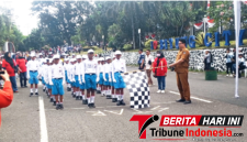 SD Cendekia Girian Bawa Kota Bitung Saat Memasuki Garis Star. (Ft. talia)