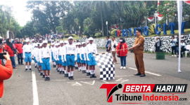 ‎SD Cendekia Girian Bawah Kota Bitung Saat Memasuki Garis Star. (Ft. talia)