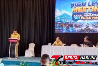 Walikota Bitung, Hengky Honandar S.E, Saat memberikan penyampaian. (Ft. talia)