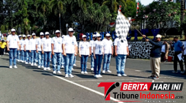 ‎Barisan Perumda PDAM Dua Sudara Bitung Dipimpin Alfred Salindeho, S.E., M.M., Siap di lepas Asisten I Forsman Dandel S.Sos. (Ft. talia)