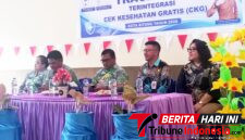 Asisten I Forsman Dandel, S.Sos (tengah), Saat hadir di kegiatan Tracing TB Terintegrasi, mewakili Walikota Bitung. (Ft. talia)