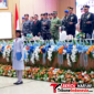 ‎Wali Kota Bitung, Hengky Honandar, S.E., saat mengukuhkan anggota Pasukan Pengibar Bendera Pusaka (Paskibraka) Kota Bitung Tahun 2026. (Ft. talia)
‎