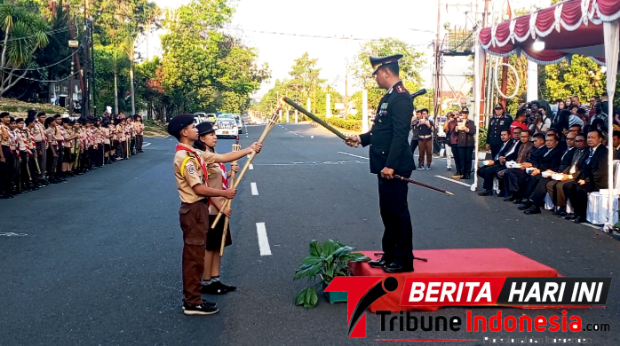 ‎Kapolres Bitung, AKBP Arie Sulistyo Nugroho, S.H., S.I.K., M.H., Saat Menyalahkan Obar Taptu. (Ft. talia)