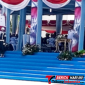 ‎Momen Saat Laporan Komandan Upacara, AKP Dwi Dea Anggraini, S.Tr.K., S.I.K., M.H., Kepada Inspektur Upacara, Walikota Bitung, Hengky Honandar S.E., (Ft. talia)