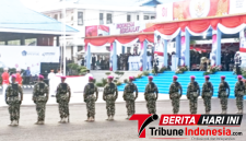 Paskibraka Bitung, saat Upacara penurunan Bendera Merah Putih yang di pimpin Wawali Randito Maringka, S.Sos. (Ft. talia)
