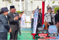 ‎Walikota Bitung, Hengky Honandar, Saat menghadiri upacara penyerahan remisi bagi narapidana dan anak binaan se-Sulawesi Utara. Di Rutan Malendeng, Manado. (Dok. Istimewa)