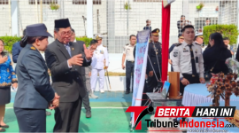 ‎Walikota Bitung, Hengky Honandar, Saat menghadiri upacara penyerahan remisi bagi narapidana dan anak binaan se-Sulawesi Utara. Di Rutan Malendeng, Manado. (Dok. Istimewa)