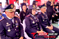 Kalapas Kelas IIB Bitung, Heddry Yadi, A.Md.IP., S.H., saat mengikuti kegiatan penyerahan Remisi Umum bagi Warga Binaan Pemasyarakatan WBP. (Dok. Istimewa)