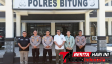 ‎Foto bersam Kapolres Bitung AKBP Arie Sulistyo Nugroho, S.H., S.I.K., M.H., dengan Tim Pertamina. (Dok. Istimewa)
‎