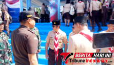 Dansatrol Kodaeral VIII, Kolonel Laut (P) Marvill Marfel Frits E.D., S.E., M.Tr.Hanla., CHRMP. Usai Apel Besar Pramuka bersama jajaran Forkopimda Bitung. (Ft. talia)