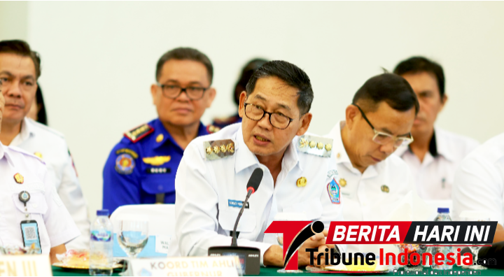 ‎Walikota Bitung Hengky Honandar S.E, saat mengikuti Rapat Koordinasi (Rakor) Penanganan Karhutla tingkat Provinsi Sulawesi Utara. (Dok. Istimewa)