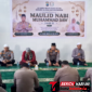 ‎Kapolres Bitung AKBP Arie Sulistyo Nugroho, S.H., S.I.K., M.H., bersama jajaran saat pelaksanaan Maulid Nabi Muhammad SAW. (Dok. Istimewa)
‎