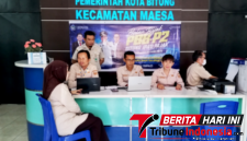 Pegawai Bapenda Saat melayani Masyarakat di Kantor Kecamatan Maesa Kota Bitung. (Ft. talia)

