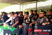 Walikota Bitung, Hengky Honandar S.E., saat menghadiri kegiatan Upacara Penutupan Pendidikan Pertam Tamtama Infanteri TNI AD Gel. II TA. 2026. (Ft. talia)
