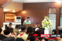 Wali Kota Bitung, Hengky Honandar, S.E., saat memberikan sambutan sekaligus membuka gelaran Musyawarah Cabang VIII (Muscab) Gerakan Pramuka Kota Bitung 2026. (Ft. talia)