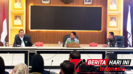 ‎Walikota Bitung, Hengky Honandar, S.E, saat hadir dalam kegiatan Visitasi Kepemimpinan Nasional (VKN) Pelatihan Kepemimpinan Nasional (PKN) Tingkat II Angkatan XXIII BPSDMD Provinsi Sulawesi Utara Tahun 2026. (Ft. talia)