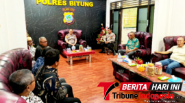 Kapolres Bitung AKBP Arie Sulistyo Nugroho, S.I.K., M.H., Saat Audiensi bersama pengurus Kerukunan Keluarga Jawa (KKJ) Satya Bhakti Kota Bitung. (Dok. Istimewa)