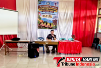 ‎Kepala Dinas Kominfo Kota Bitung, Altin Abraham Tumengkol, S.IP., M.Si., saat memberikan pemaparan Di hadapan puluhan jajaran Pramuka Penegak Gugus Depan (Gudep) 04.289-04.290, (Dok. Istimewa)