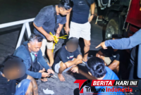 Tim Opsnal Satuan Reserse Narkoba Polres Bitung Saat mengamankan 2 Terduga Pelaku di Term. Tangkoko. (ft. Istimewa)
