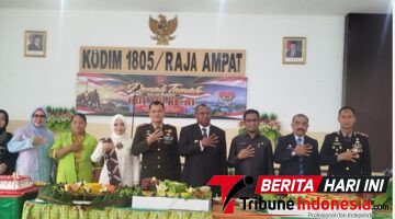 Polres Raja Ampat Serbu Tiga Markas TNI, Bawa Tumpeng HUT ke-81: TNI-Polri Bersatu Jaga Kedaulatan